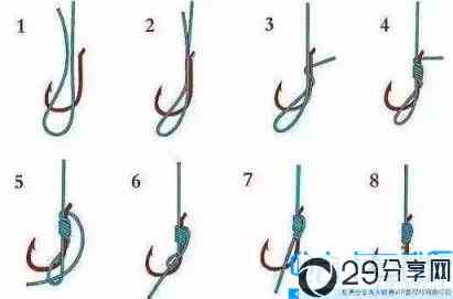 鱼钩绑法图片教程(六种常见钓鱼钩的正确绑法)