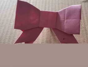 折纸教程（一张纸折出来的蝴蝶结）