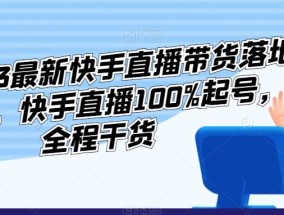 李总2023最新快手直播带货落地实操课，快手直播100%起号，全程干货